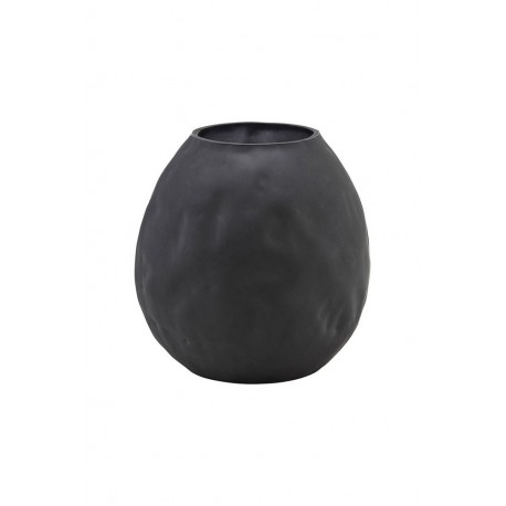 vase verre noir style deforme cabosse house doctor groove sv1301