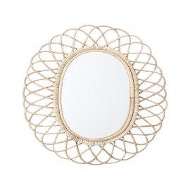 bloomingville cane miroir mural rotin tresse 82042478