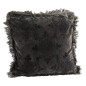 madam stoltz housse de coussin velours gris imprime franges AI-685-GR madam stoltz housse de coussin velours gris imprime franges AI-685-GR