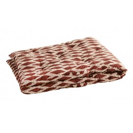 coussin matelas de sol imprime orange rouille madam stoltz 70 x 180 cm