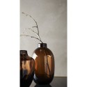 madam stoltz vase en verre marron ambre forme ovale J71172075BR