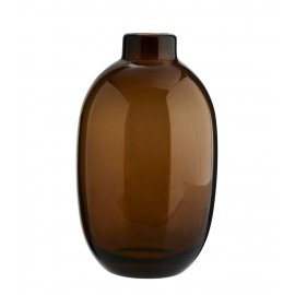 madam stoltz vase en verre marron ambre forme ovale J71172075BR