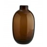madam stoltz vase en verre marron ambre forme ovale J71172075BR