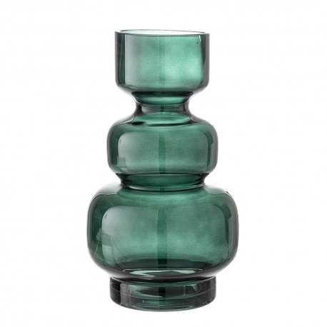 Vase design en verre Bloomingville vert