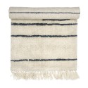 bloomingville tapis descente de lit en laine blanc ecru traits gris 32706857