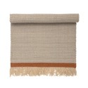 Tapis descente de lit en laine couleur beige franges Bloomingville