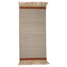 tapis descente de lit en laine couleur beige franges bloomingville 32703183