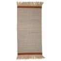 tapis descente de lit en laine couleur beige franges bloomingville 32703183