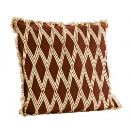 Housse de coussin imprimé franges Madam Stoltz