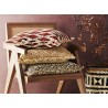 madam stoltz coussin carre 50 x 50 cm fleuri coton franges CC-5050-16