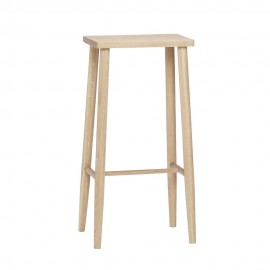 Tabouret de bar épuré bois chêne Hübsch