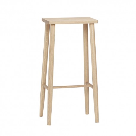 Tabouret de bar épuré bois chêne clair Hübsch