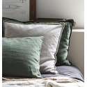 Housse de coussin carrée lin vert foncé IB Laursen