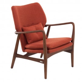 Fauteuil design scandinave Pols Potten Peggy rouille