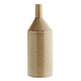 madam stoltz vase bouteille design gres beige E1993-CL50
