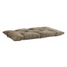 madam stoltz coussin de fauteuil coton imprime motif fleuri vert olive
