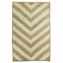 madam stoltz tapis jute bicolore naturel ecru avec motifs JER3152