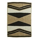 madam stoltz tapis jute style ethnique motifs noir beige ecru JER3151