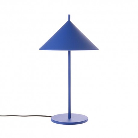 hk living lampe de table design epure bleu cobalt metal VOL5045