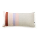 Coussin rectangulaire allongé lin coton rayé HK Living