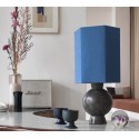 Abat-jour hexagonal pour lampe de table lin bleu HK Living