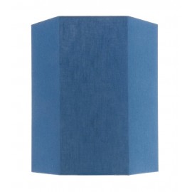 Abat-jour hexagonal pour lampe de table lin bleu HK Living