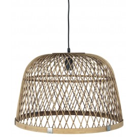 ib laursen grande suspension cloche bois bois de bambou tresse 3843-14