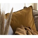 ib laursen housse de coussin carree velours jaune dore 6230-50