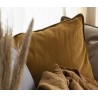 ib laursen housse de coussin carree velours jaune dore 6230-50