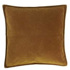 Housse de coussin carrée velours jaune IB Laursen