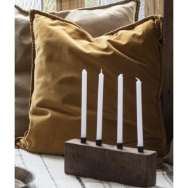 ib laursen housse de coussin carree velours jaune dore 6230-50