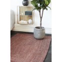 house doctor structure tapis descente de lit en chanvre rouge bordeaux