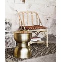 madam stoltz tabouret rond metal laiton multifonction style boheme L001