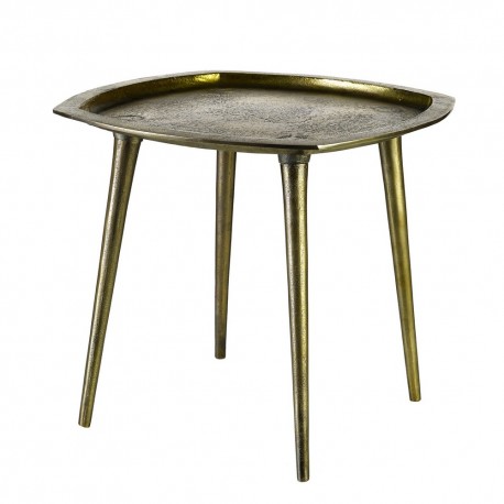 Table d'appoint style vintage laiton vieilli Pols Potten Square