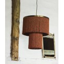 Lampe suspension laiton franges Madam Stoltz rouille