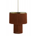 Lampe suspension laiton franges Madam Stoltz rouille