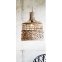 madam stoltz lampe suspension bambou naturel tresse style campagne chic