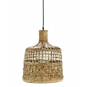 madam stoltz lampe suspension bambou naturel tresse style campagne chic