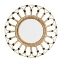 madam stoltz miroir mural rond bambou tresse deco 21329N