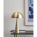 Lampe de table design métal doré laiton forme champignon Hübsch
