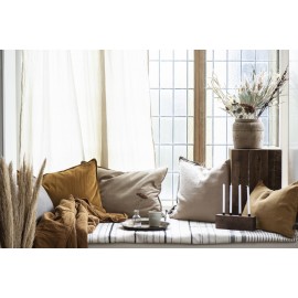 ib laursen coussin rectangulaire velours beige uni 6229-54