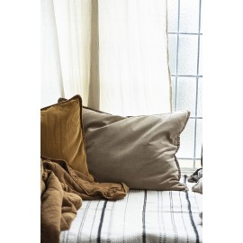 ib laursen coussin rectangulaire velours beige uni 6229-54