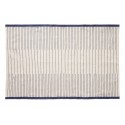 hubsch tapis design coton blanc bleu 700902