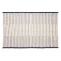 Tapis design coton blanc bleu Hübsch