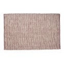 hubsch tapis design tisse coton rouge bordeaux blanc 700904
