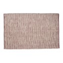 hubsch tapis design tisse coton rouge bordeaux blanc 700904
