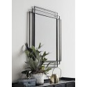 Miroir style art nouveau metal noir nordal square