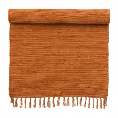 bungalow denmark tapis orange coton recycle 70 x 130 cm