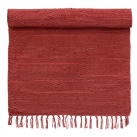 Roter Chindi-Nachtteppich aus recycelter Baumwolle von Bungalow Denmark