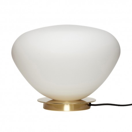 hubsch lampe de table classique chic laiton verre blanc 990910